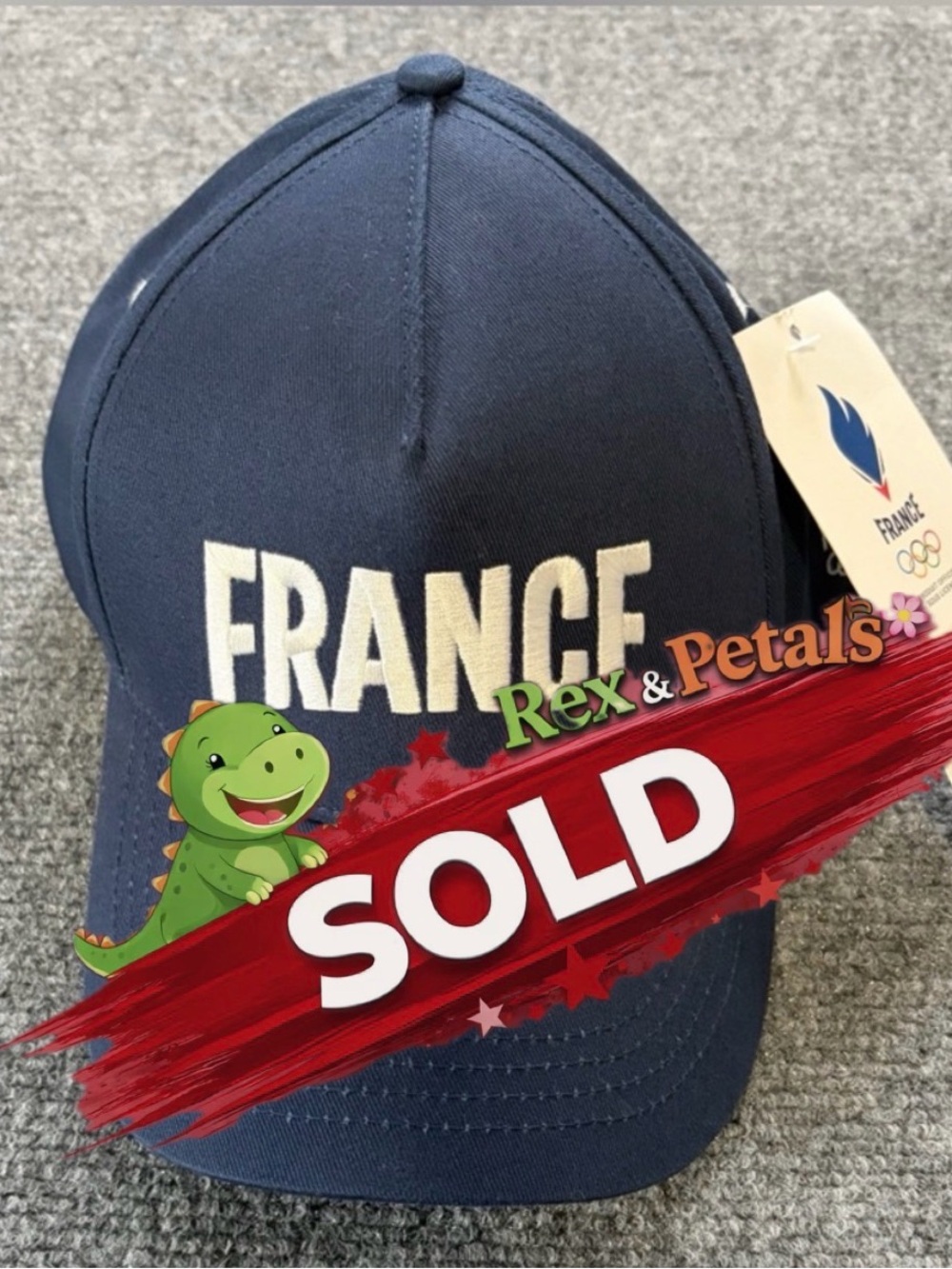 NWT Paris 2024 Olympics Le Coq Sportif Team France Training Cap Hat Polyester
